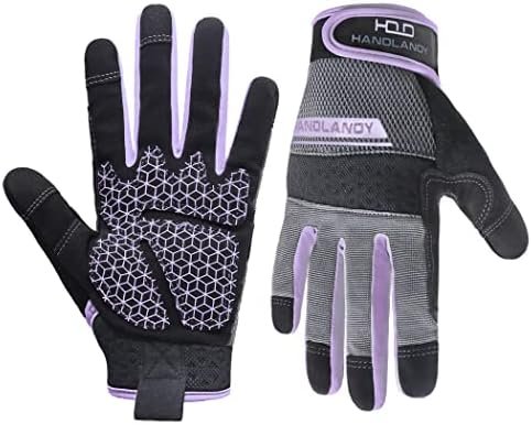 HANDLANDY Women Safety Work Gloves Utility Touch Screen Work...