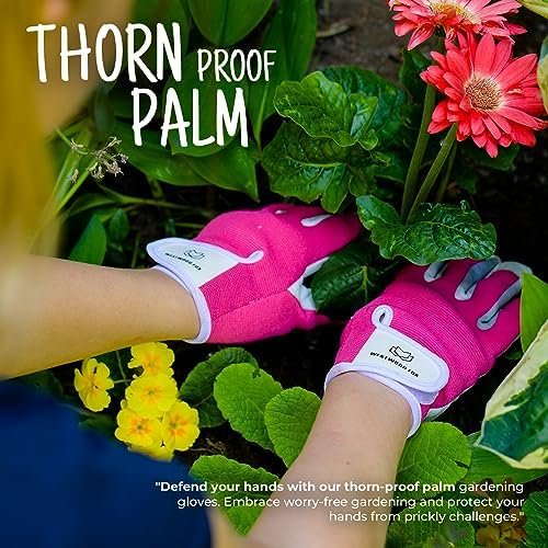 Gardening Gloves for Women Leather Thorn Safety Garden Heavy...