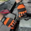 Safety Work Gloves for Men&Women Rubber Coated Dotted Grip N...