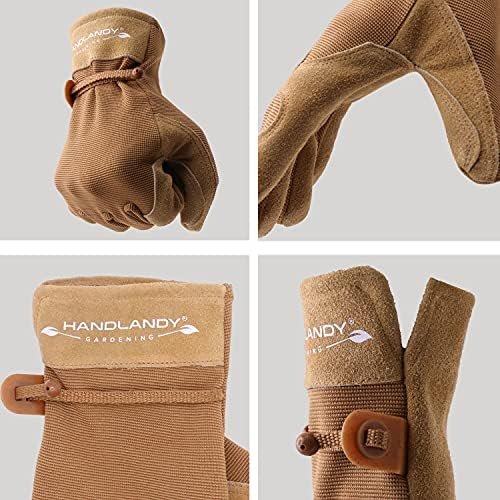 HLDD HANDLANDY Work Gloves for Women and Ladies, Leather Gar...