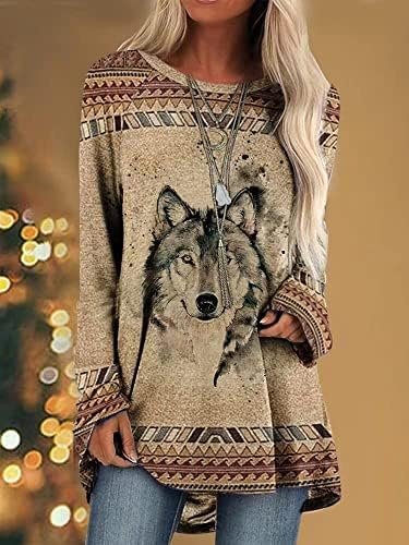 Bengbobar Western Sweatshirts for Women Native American Azte...