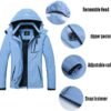MOERDENG Women's Waterproof Ski Jacket Warm Winter Coat Outd...