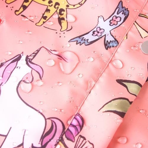 Feidoog Boys Girls Lightweight Jacket Kids Cartoon Waterproo...