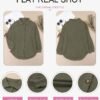 Dokotoo Womens Waffle Knit Shacket Jacket Casual Long Sleeve...