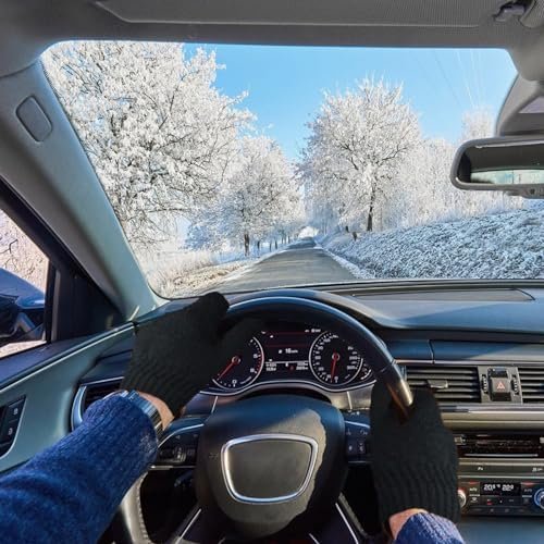 6 Pairs Winter Gloves for Women Men's Warm Knit Gloves for C...