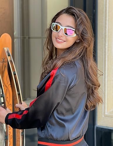 Zeagoo Women's Bomber Jacket Lightweight Zip Up Jacket Casua...