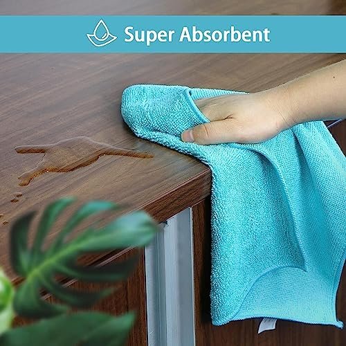 HOMEXCEL Microfiber Cleaning Cloth,12 Pack Cleaning Rag,Clea...