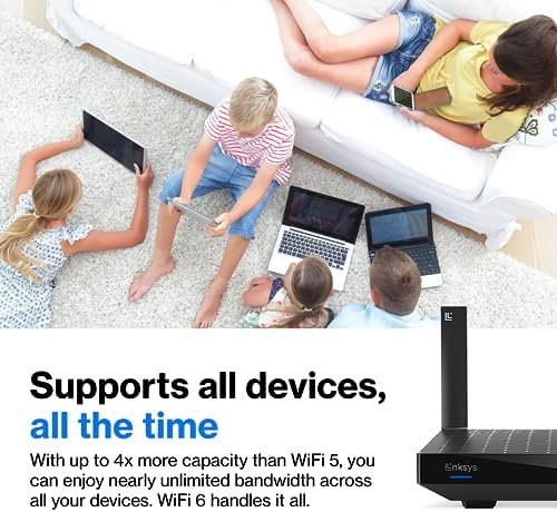 Linksys MR20EC (MR2000) | Dual-Band Mesh WiFi 6 Router | 3.0...