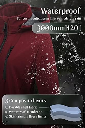 Chrisuno Women's Lightweight Long Softshell Fleece Lined Jac...