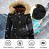 Women's Fur Hood Winter Parka Thicken Winter Jacket Coat Hoo...
