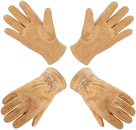 2 Pairs of HANDLANDY Kids Gardening Gloves Foam Rubber Coate...