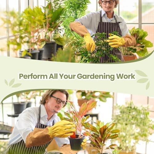 Rose Pruning Garden Gloves for Men/Women,Thorn Proof Heavy D...
