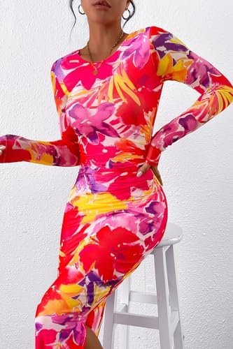 PRETTYGARDEN Women's Bodycon Maxi Dress Fall Spring Fashion ...