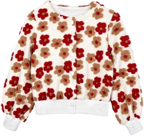 Yimoon Women's Cropped Floral Print Bomber Jacket Puff Sleev...
