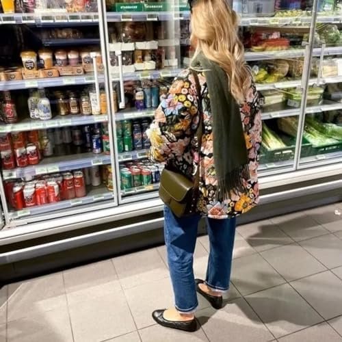 Womens Cropped Quilted Lightweight Jackets Floral Printed Op...