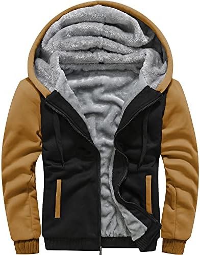 MACHLAB Men's Pullover Winter Workout Fleece Hoodie Jackets ...