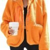 Nirovien Womens Fuzzy Fleece Jacket Button Down Sherpa Coats...