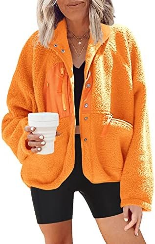 Nirovien Womens Fuzzy Fleece Jacket Button Down Sherpa Coats...