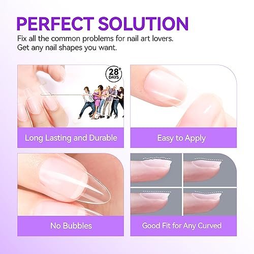 Nail Tips Gel Nail Glue: Geliek EC 2PCS 6 in 1 Adhesive Gel ...