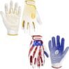 HANDLANDY Bundle - 2 Pairs of Youth Football Gloves, Sticky ...