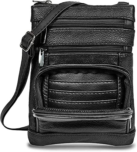 Krediz leather Crossbody Purses for Women, Multi Pocket Cros...