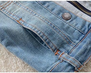 Mallimoda Kids Boys Girls Hooded Denim Jacket Zipper Coat Ou...