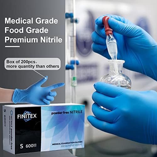 FINITEX Blue Disposable Nitrile Exam Gloves - 200 PCS/BOX 3....
