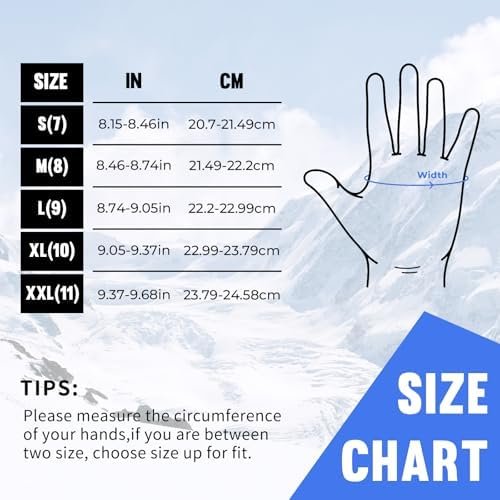 HANDLANDY Waterproof Work Gloves for Cold Weather, Insulated...