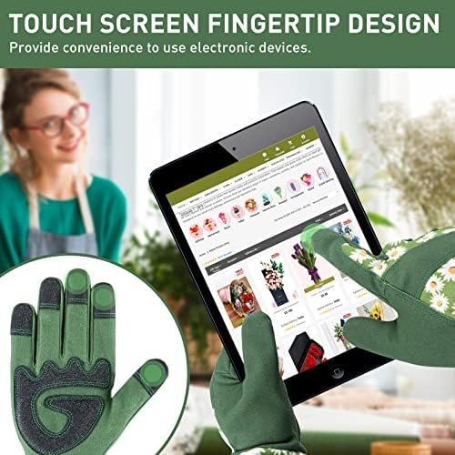 Gardening Gloves for Women Rose Pruning Thorn Proof Breathab...