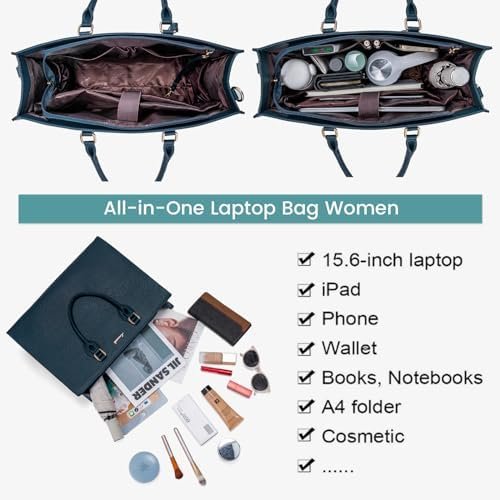 LOVEVOOK Women's 15.6 Inch Laptop Tote Briefcase Business Of...