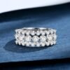 Moissanite Wedding Band for Women D Color VVS1 Moissanite Et...