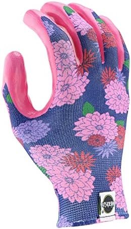 Miracle Gro Women's Nitrile Coated Grip Floral Pattern Garde...