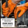 GLOVEWORKS HD Orange Nitrile Gloves, 8 Mil, Disposable, Rais...