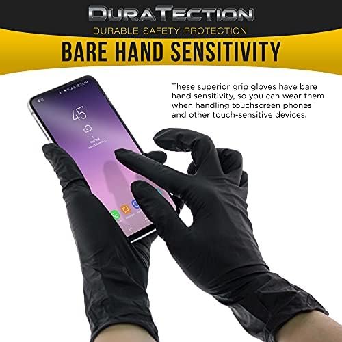 Dura-Gold Heavy Duty Black Nitrile Disposable Gloves, 6 Mil ...