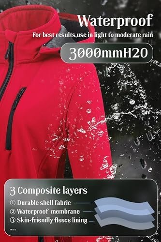 Chrisuno Women's Lightweight Long Softshell Fleece Lined Jac...