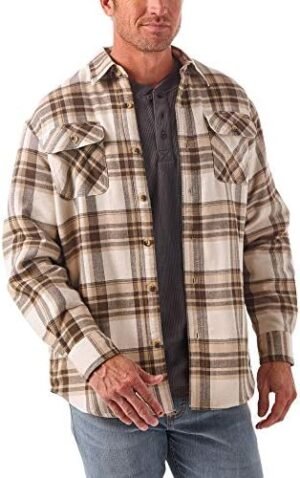 Wrangler Authentics Men's Long Sleeve Sherpa Lined Shirt Jac... Wrangler Authentics Men's Long Sleeve Sherpa Lined Shirt Jac...