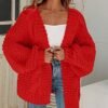 Cicy Bell Women's Open Front Chunky Knit Cardigan Loose Lant...