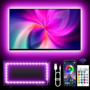 TV Backlights, 13.1FT LED Lights for 32-65 Inch TV, RGB TV Backlights, 13.1FT LED Lights for 32-65 Inch TV, RGB TV L...