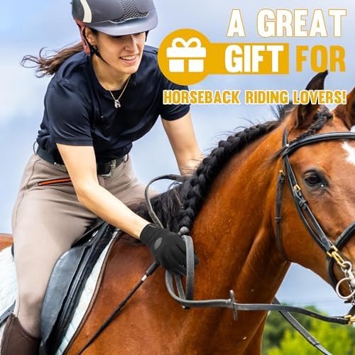 HANDALNDY Horse Riding Gloves, Equestrian Gloves Adult Kids ...