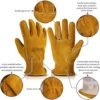 Gardening Work Gloves Leather: Garden Men Women Thorn Proof ...