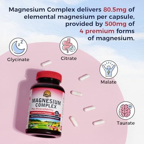 Vitalitown Magnesium Complex Supplement 500mg - Maximized Ab...