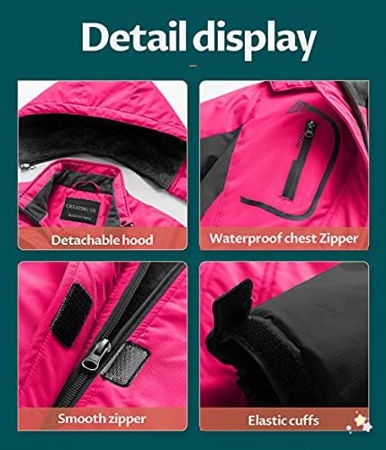 CREATMO US Girl's Waterproof Ski Jacket Warm Winter Snow Coa...