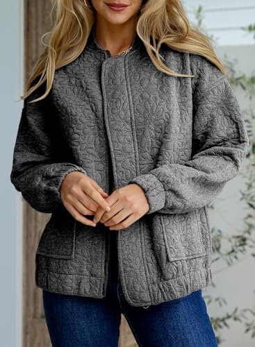 EVALESS Bomber Jackets for Women Spring Fashion 2025 Cute Ja...