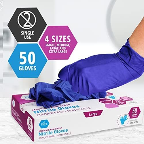 MED PRIDE Nitrile Medical Exam Gloves - Disposable Powder & ...
