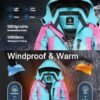 GEMYSE Girl's Waterproof Ski Snow Jacket Hooded Fleece Lined...