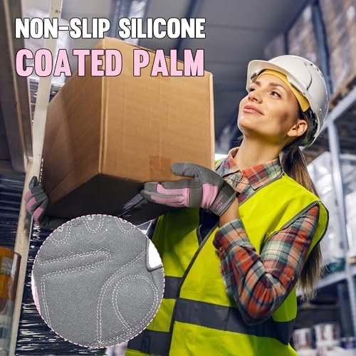 HANDLANDY Women Safety Work Gloves Utility Touch Screen Work...