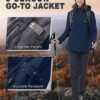 Outdoor Ventures Women's Softshell Jacket with Removable Hoo...