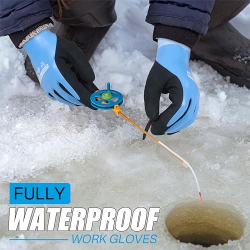 HANDLANDY Waterproof Work Gloves for Cold Weather, Insulated...