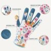 Gardening Gloves for Women, Printed Touchscreen Garden Glove...