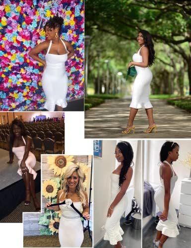 Womens Halter Fishtail Bandage Party Dress Elegant Wedding G...